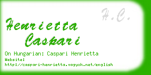 henrietta caspari business card